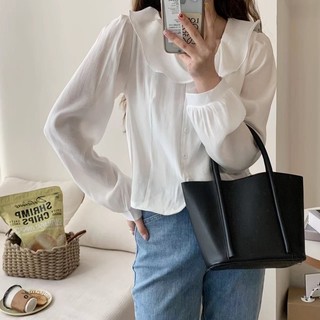 Áo sơmi lụa cổ sen