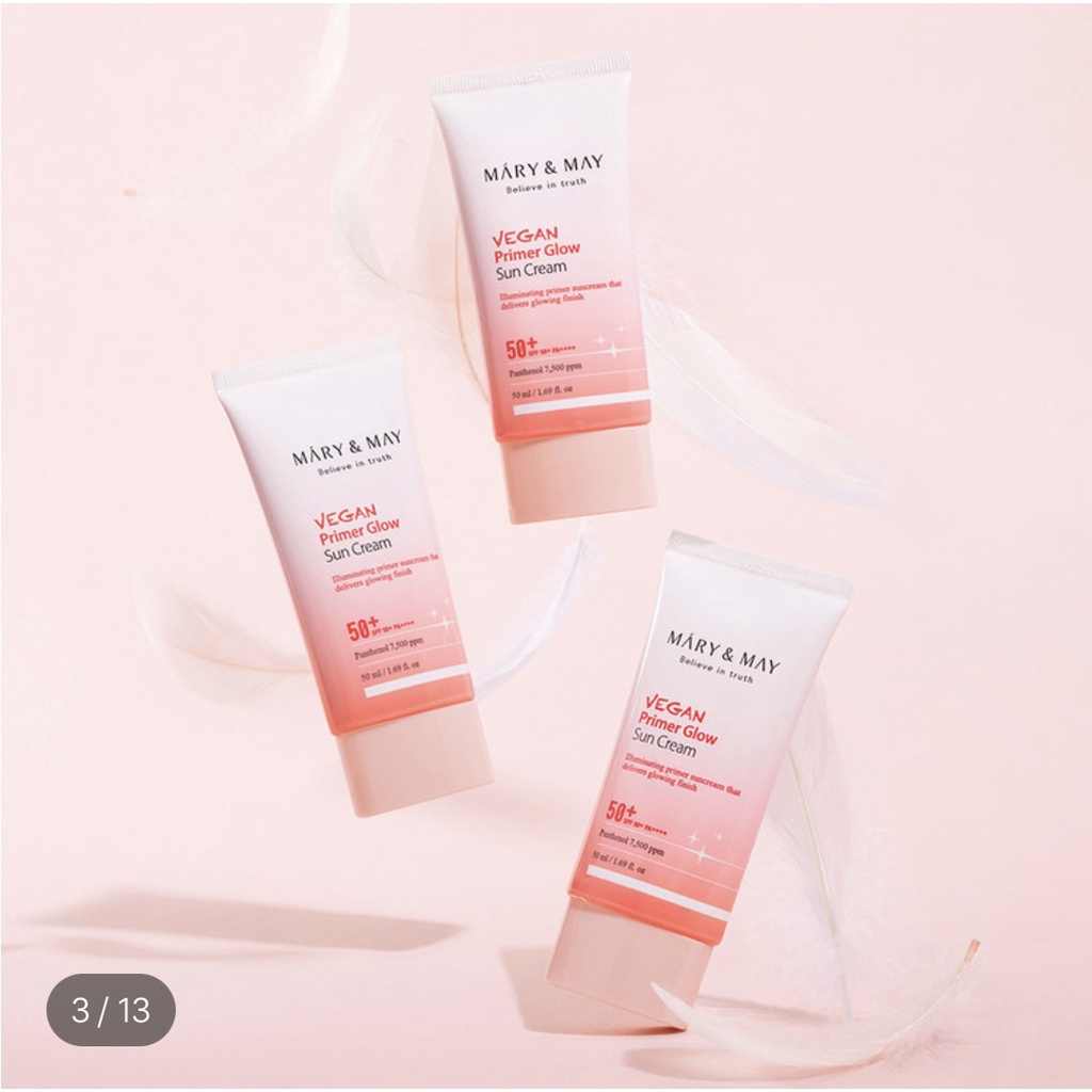 Kem chống nắng nâng tone thuần chay  Vegan Primer Glow Sun Cream SPF50+ PA++++