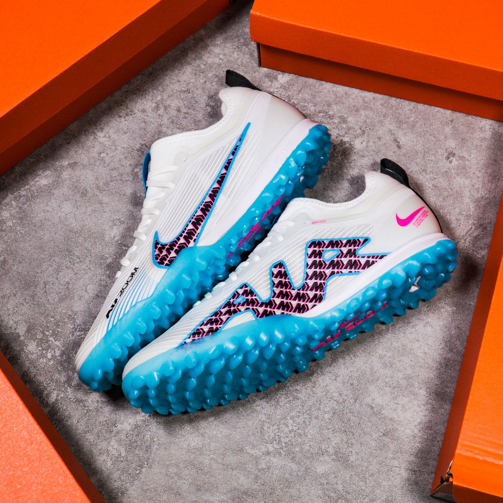 Giày đá banh cỏ nhân tạo Air Zoom Mercurial Vapor 15 Pro TF Blast - White/Baltic Blue/Pink Blast