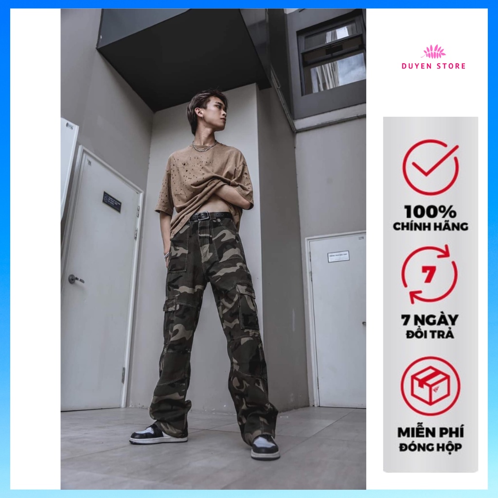 Quần Cargo Pants 6 Túi Chất Kaki Dày Dặn Bền Màu Không Xù Lông
