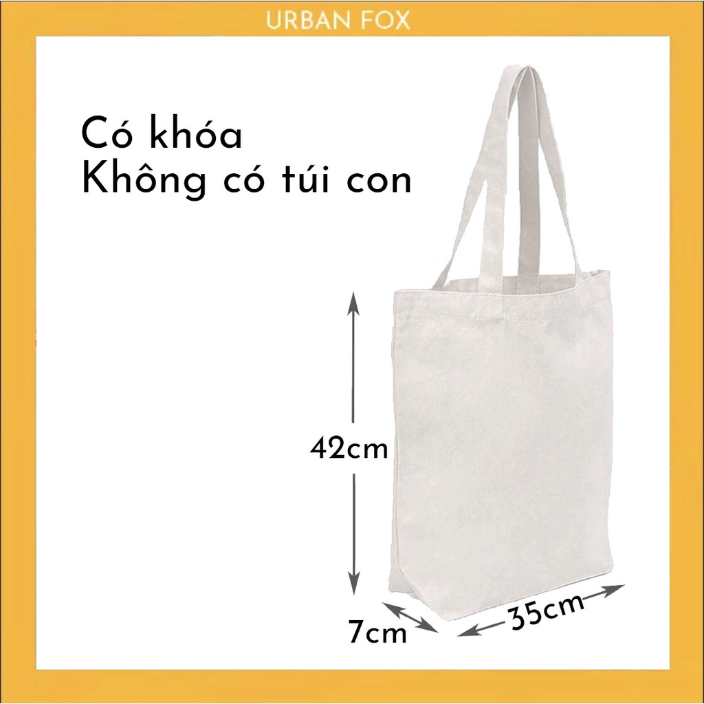 Túi tote canvas in theo yêu cầu, vải dày dặn, in siêu nét URBAN FOX