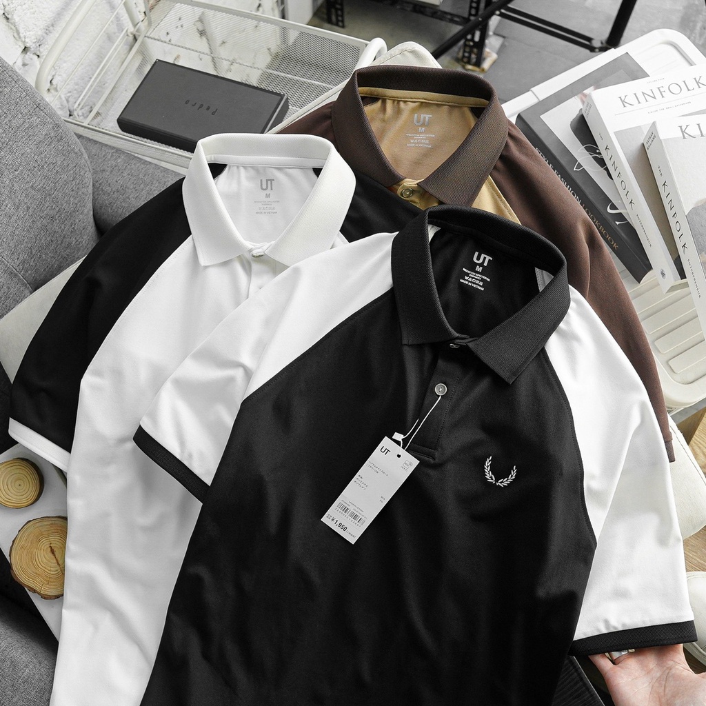 Áo thun polo raglan, áo thun có cổ nam chất vải cá sấu bền đẹp PL06