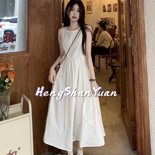 Đầm Dài Không Tay Ôm Eo Phong Cách Pháp Thời Trang Mới Cho Nữ