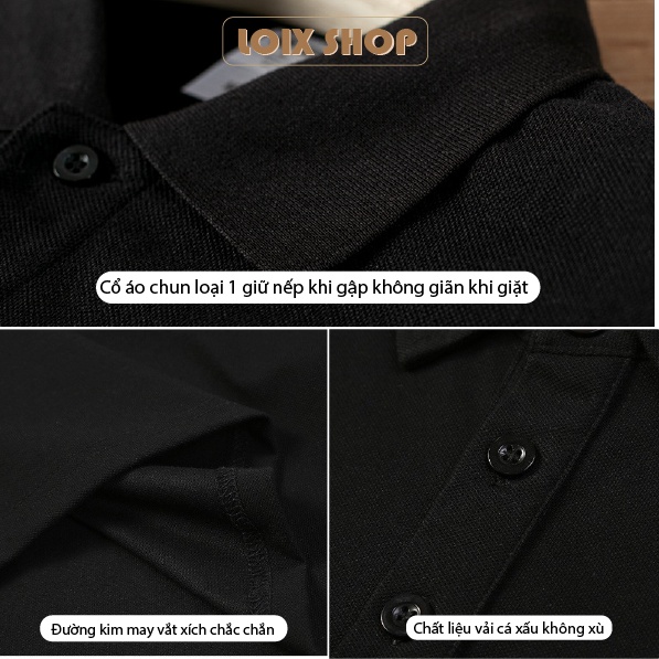 Áo polo Nike Hàng Cao Cấp thoáng mát form rộng tay lỡ unisex nam nữ tee cổ bẻ basic LOIX