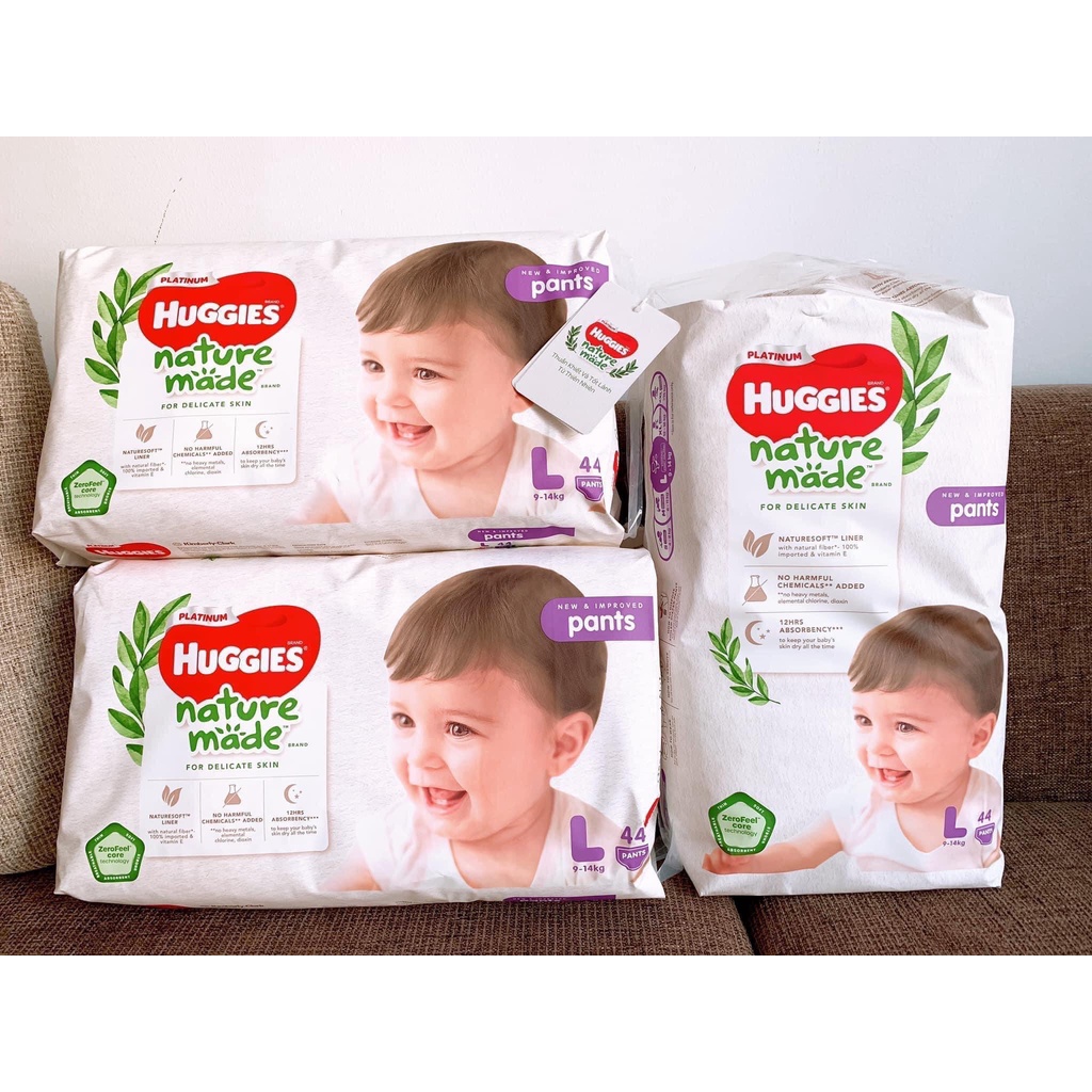 Tã quần/ dán Huggies Platinum Made cao cấp cho bé
