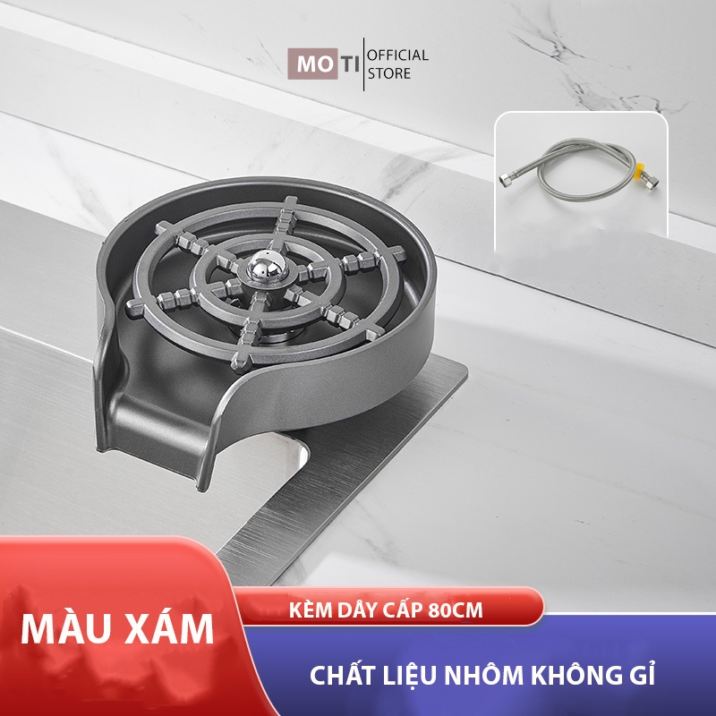 Máy Rửa Cốc Tự Động MOTI, Đế Sục Rửa Cốc, Bộ Rửa Cốc Chén Gắn Chậu Rửa Bát