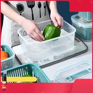 Set 5 Hộp Đựng Thực Phẩm Có Nắp Đậy Cao Cấp - Khay Nhựa Để Tủ Lạnh Kèm Rổ Ráo Nước Bảo Quản Thức Ăn An Toàn Tiện Lợi