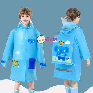 Áo mưa phản quang trẻ em, Áo mưa đeo cặp cho bé, Áo mưa cao cấp dành cho trẻ 5-11 tuổi