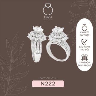 Nhẫn nữ bạc Ý Italy S925 cao cấp sang trọng N222 | MIA Trang sức bạc