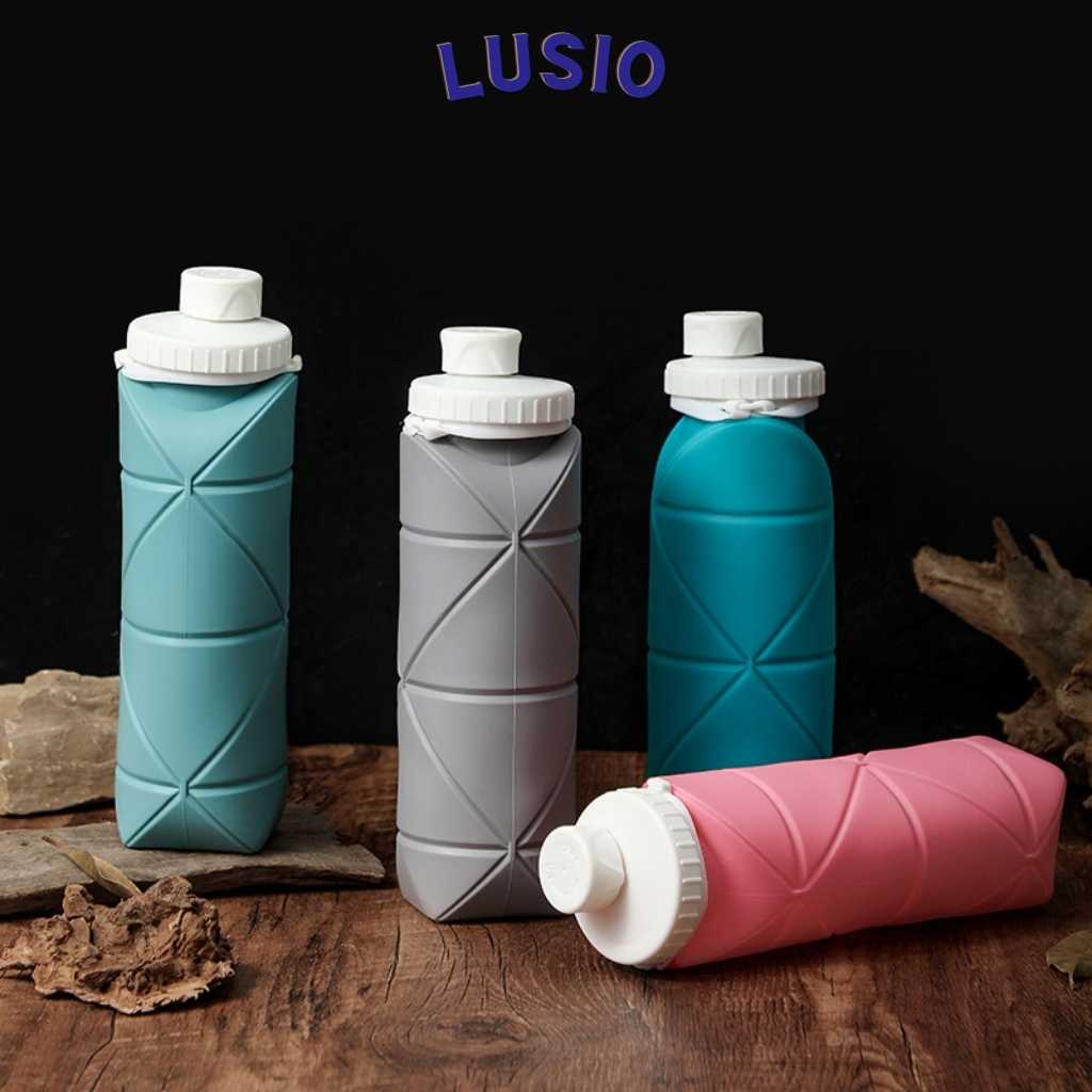 Bình Nước Silicon Gấp Gọn Tiện Lợi,Bình Nước Tập Gym, Thế Thao, Dã Ngoại 600ml Không BPA An Toàn Cho Sức Khỏe