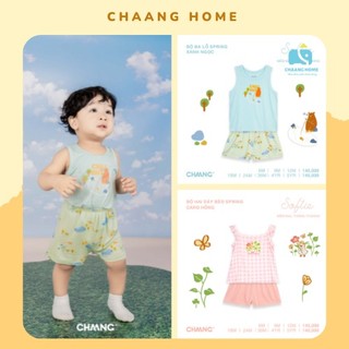 Bộ ba lỗ hè cotton mềm mát cho bé trai bé gái Chaang Spring