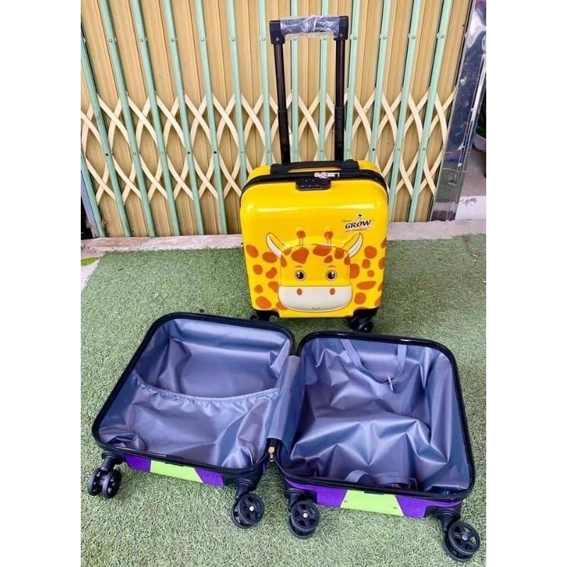 Vali kéo vuông 18 inch grow, pedia, grow vàng, pedia tím