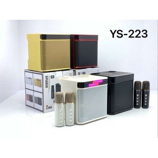 Loa bluetooth Ys-223 kèm 2  mic karaoke ko dây