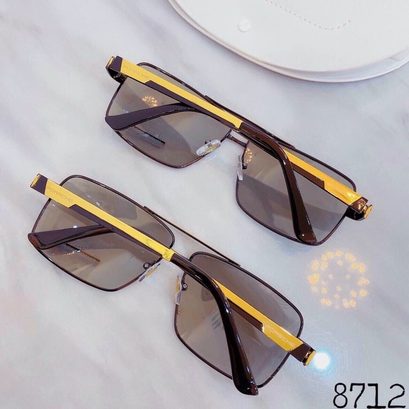 Mắt Kính Mát Thời Trang Nam 8031 Thuỷ Tinh,8712 Đổi Màu,8712 Phân Cực Polarized Chống Tia UV,Dáng Kính Hình Chữ Nhật