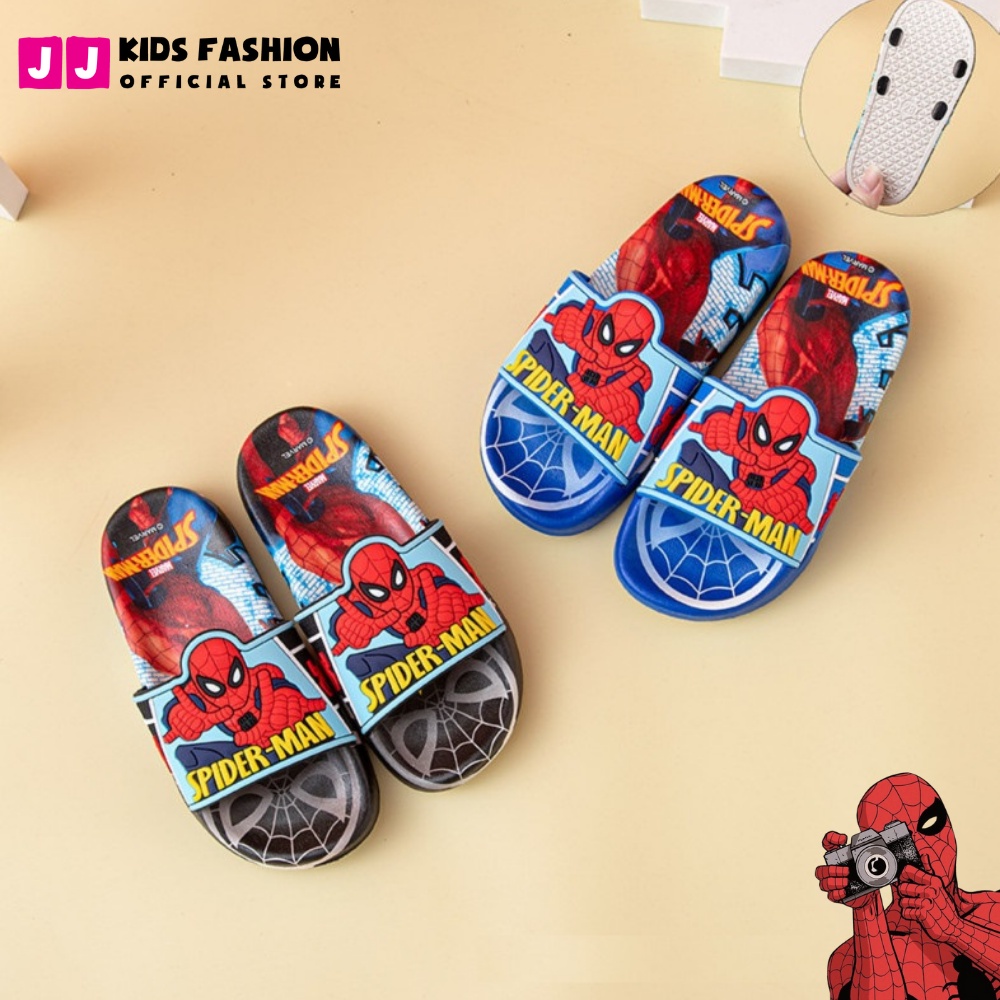 Dép cho bé, dép cao su hình siêu nhân cho bé trai chống trơn trượt chính hãng - JJ Kids Fashion