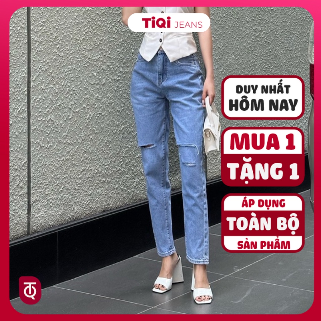 Quần jean baggy rách nhẹ TiQi Jeans B1-263