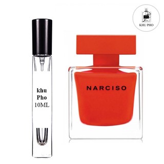 Nước hoa nữ narciso rouge eau de parfum đỏ 10ml/20ml