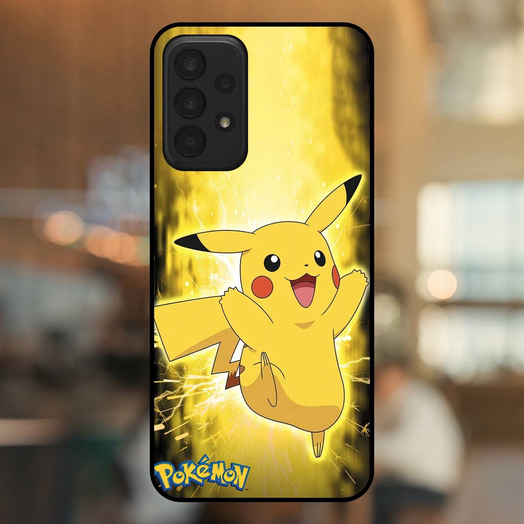 Ốp lưng điện thoại Samsung A23 viền đen Pikachu Pokemon