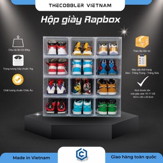 Hộp Đựng Giày RAPBOX cửa kính nam châm | Tháo Lắp Tiện Lợi |