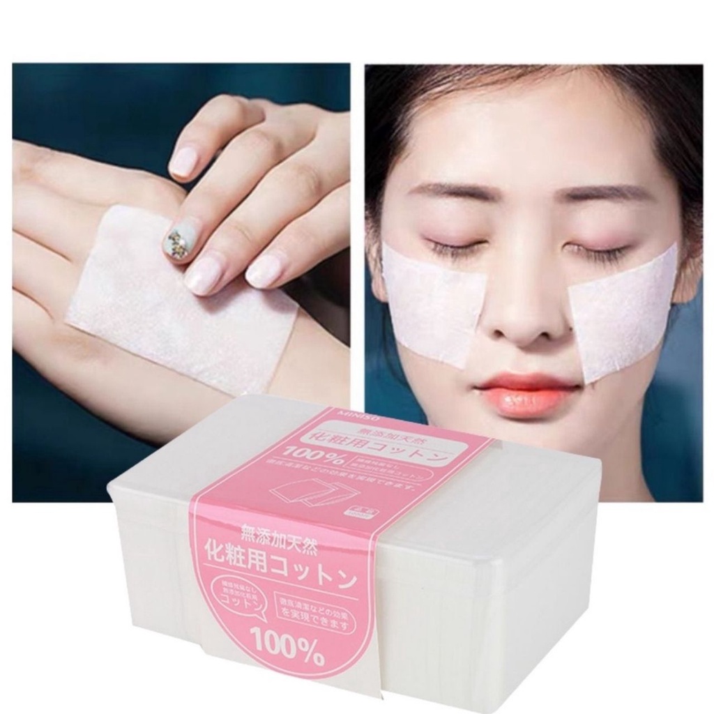 Hộp 1000 miếng bông tẩy trang MINISO
