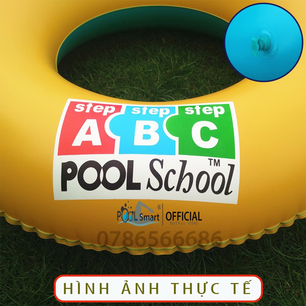 Phao bơi cho bé hình tròn in hình họa tiết đường kính 80cm ,phao bơi chống lật cho bé, đồ chơi trẻ em