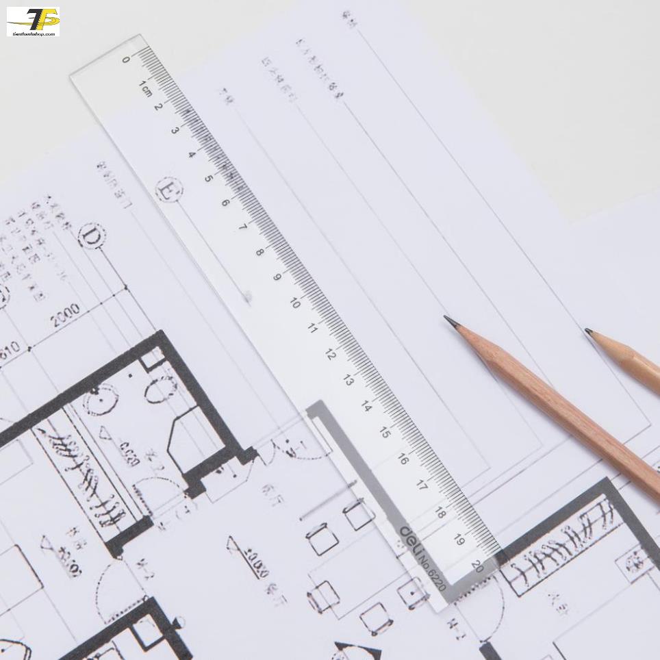 Thước kẻ Deli trong suốt - 20/30cm - 1 chiếc -  E6220/ E6230