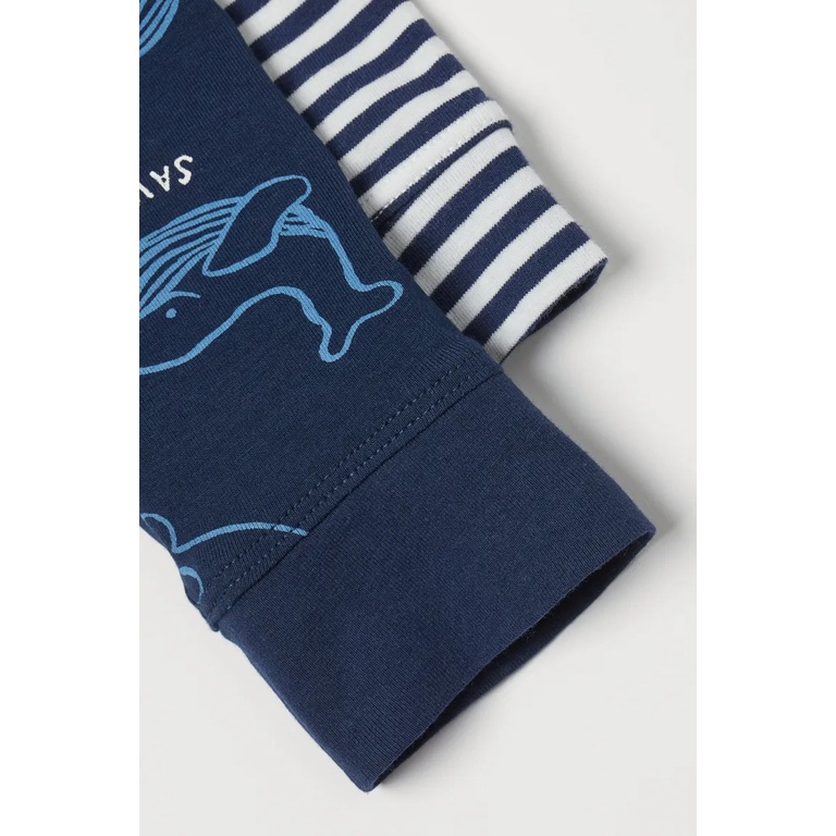 Set 2 quần legging cá navy HM H&M_authentic