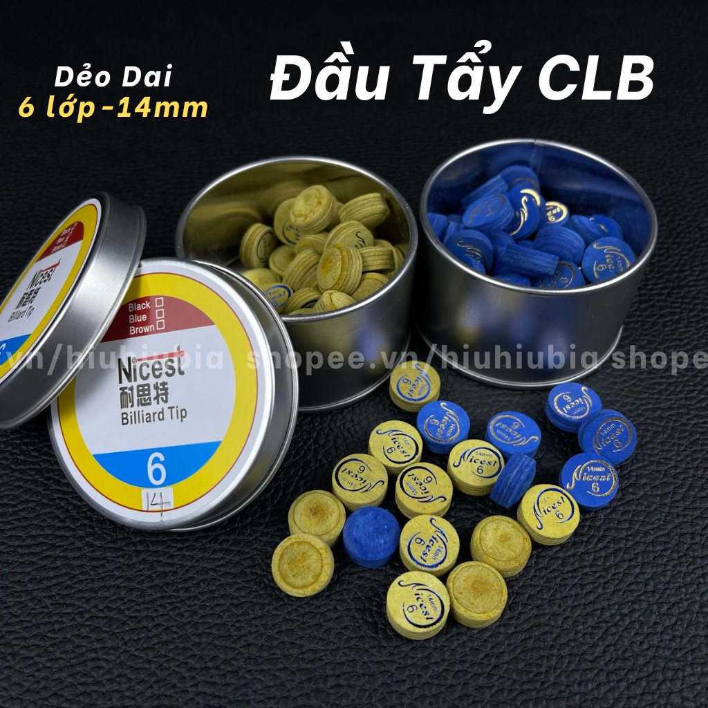 Đầu Tẩy CLB, Đầu Tẩy Bida Nicest 6 Lớp Cực Kỳ Dẻo Dai