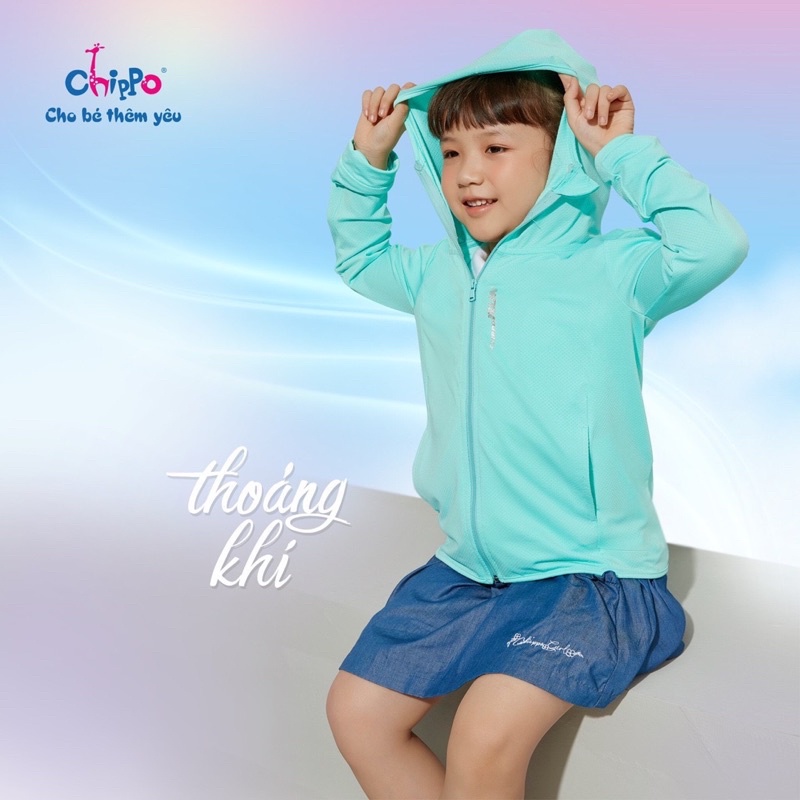 Áo khoác, áo chống nắng có nón Chippo chất thông hơi cho bé trai bé gái