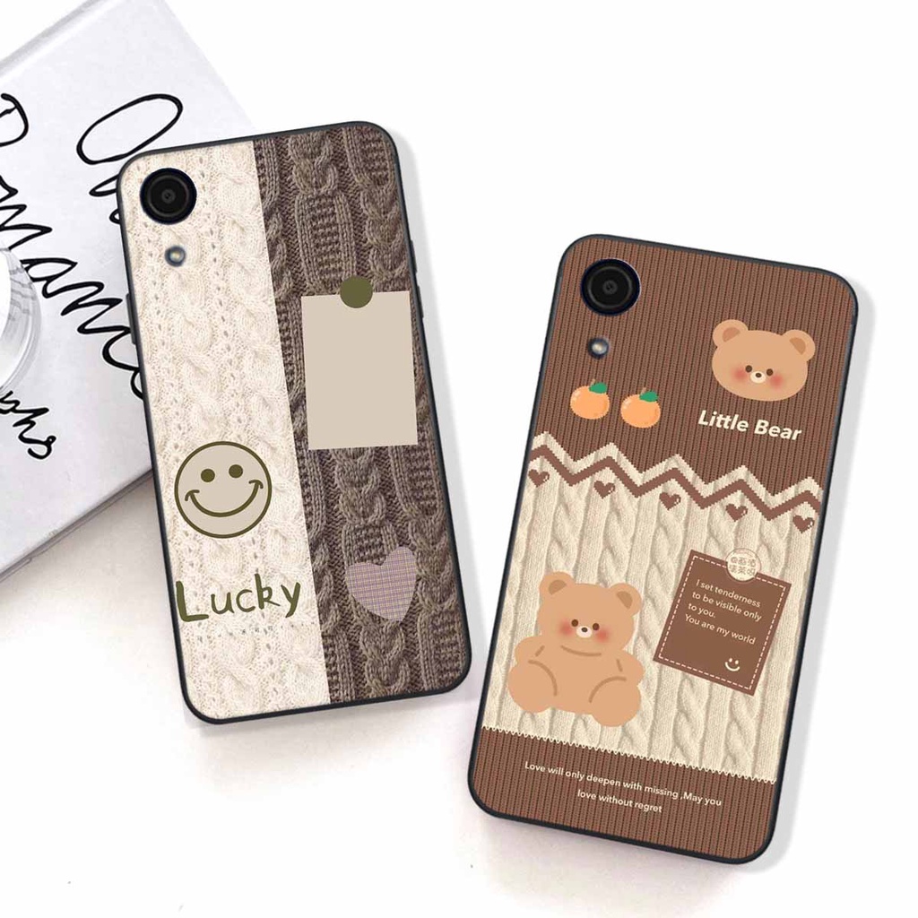 Ốp lưng Samsung A03 Core in hình họa tiết len Lucky Bunny,Bear,Smile