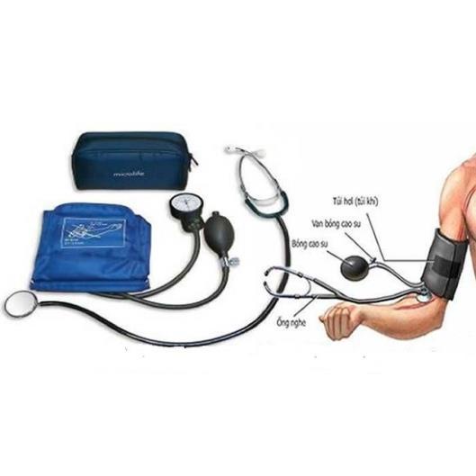 Máy đo huyết áp cơ Microlife AG120 đã bao gồm tai nghe