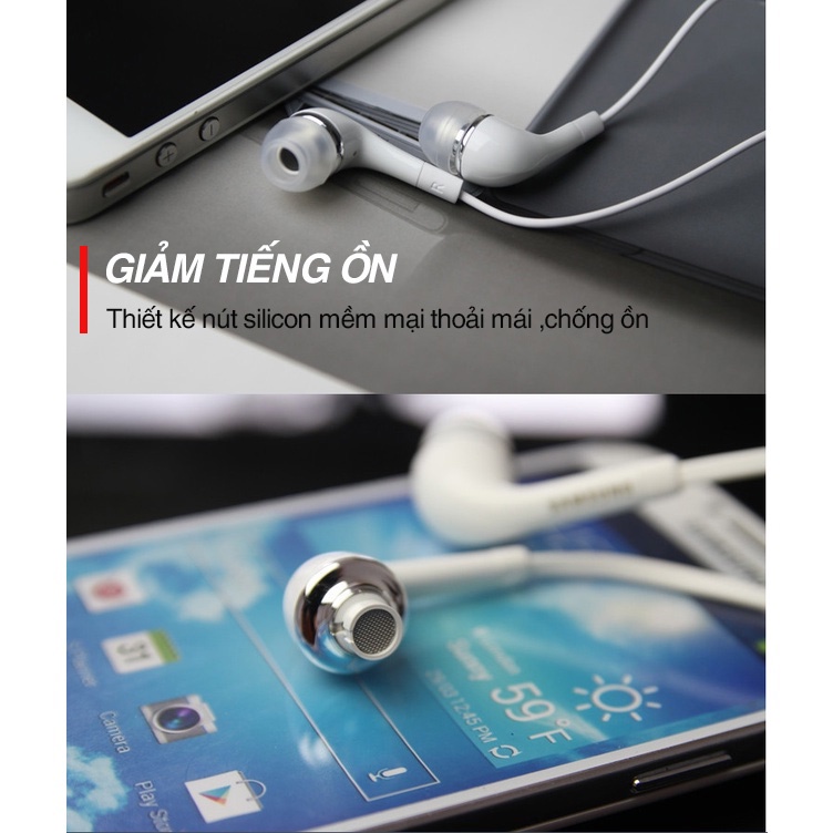 Tai nghe Samsung EHS64 có dây 1.2m kèm núm tai silicon BACARAT - Hàng chính hãng