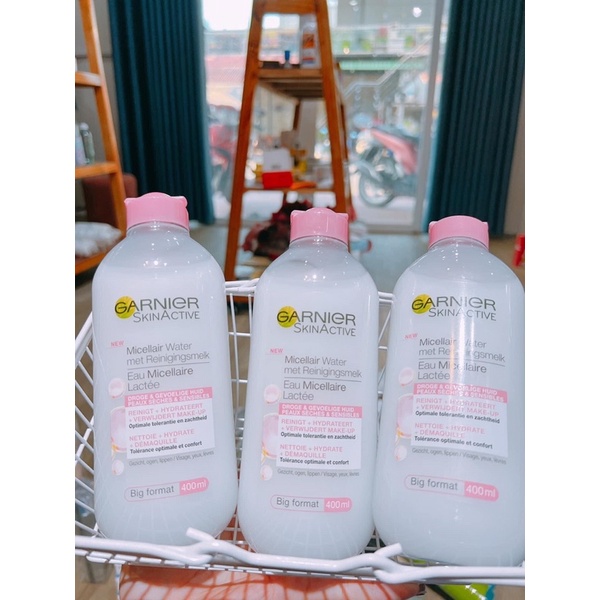 Tẩy Trang Garnier Hồng Dạng Sữa 400ml