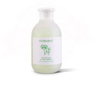 Sữa rửa mặt Rau má & Diếp cá herbario 200ml sạch mụn thuần chay