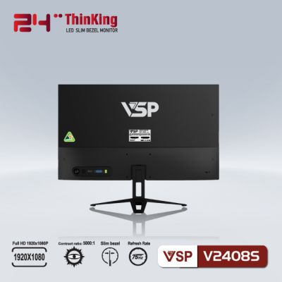 Màn hình phẳng LED 24inch tràn viền Slim Bezel VSP V2408S | BigBuy360 - bigbuy360.vn