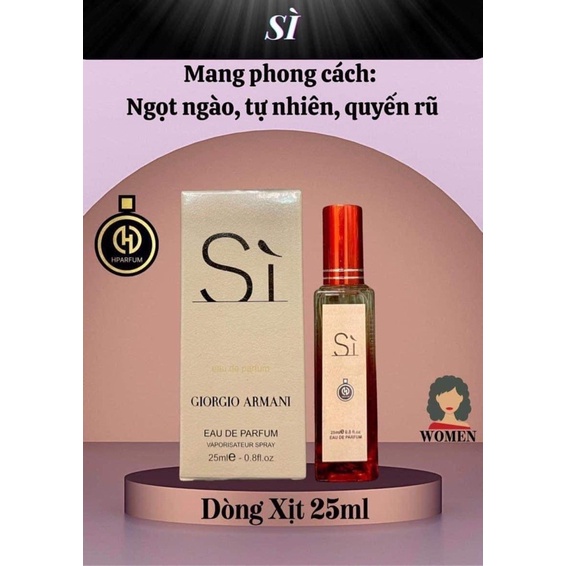 Nước Hoa Nữ Hparfume Sì 25ml thơm lâu