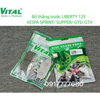 Bố thắng trước Liberty /Fly 3vie / VESPA SPRINT /SUPPER /GTS GTV  VITAL - Má phanh xe máy, bố thắng đĩa VITAL chính hãng