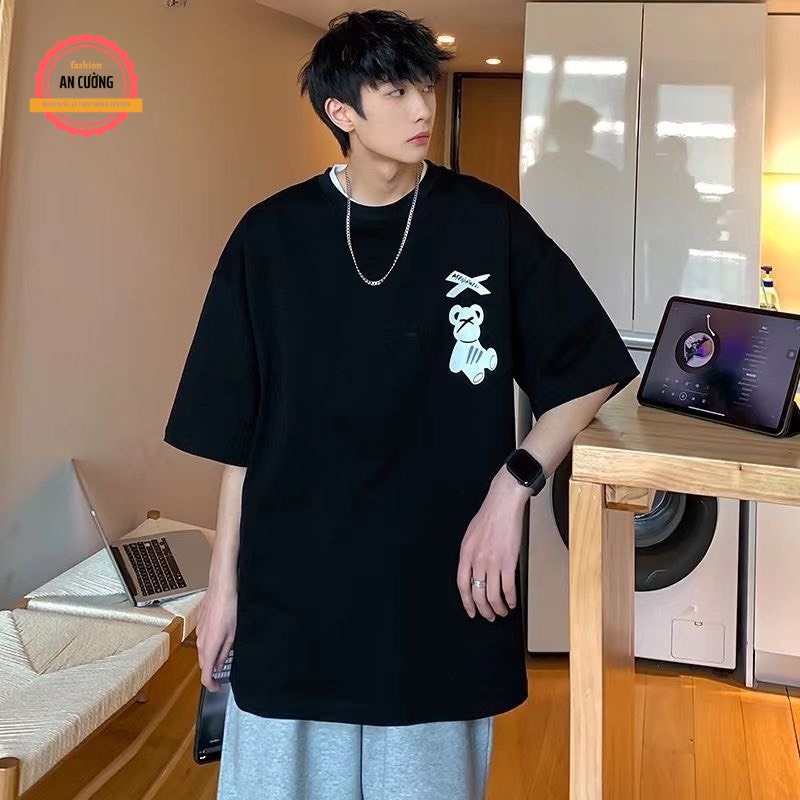 Áo thun nam, áo phông nam tay ngắn cổ tròn chất cotton  dày dặn thoáng mát ATN037 - An Cường Fashion