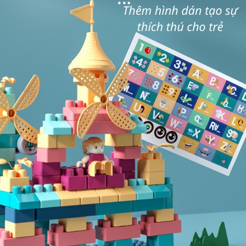 Đồ chơi Le go xếp hình lâu đài thông minh cho bé. Đồ chơi lắp ráp, ghép hình trí tuệ cho trẻ em, con trai, gái 2-5 tuổi