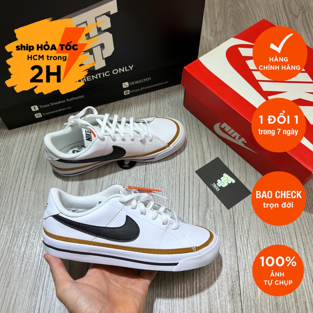 Giày thể thao NIKE COURT LEGACY WHITE DESERT OCHRE GS DA5380 102