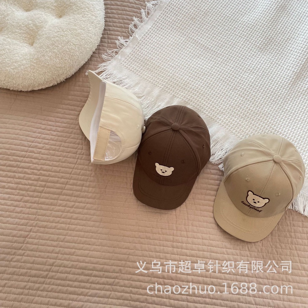 Mũ lưỡi trai trẻ em họa tiết gấu cute