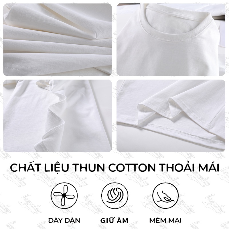 Áo thun nam nữ tay ngắn đen local brand BEEYANBUY áo phông cổ tròn Unisex 100% cotton-D0341