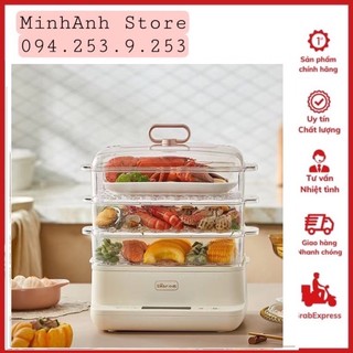 Nồi hấp Bear 12L, 3 tầng hấp rời tách biệt, hàng chính hãng bảo hành 12 tháng