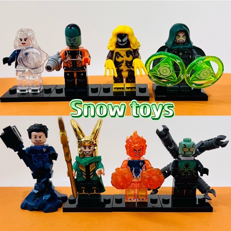 Minifigures Avengers Marvel - Mô hình Fantastic Leader Human Touch Loki Doctor Doom Scream Invisible Woman Spider man