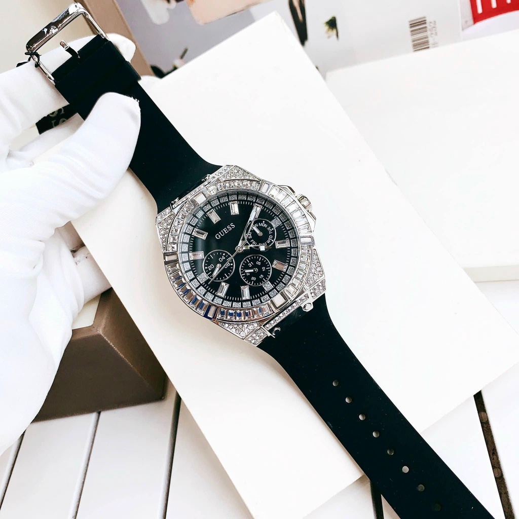 Đồng Hồ Nam Guess GW0208G1 Dây Silicone Đen 47mm