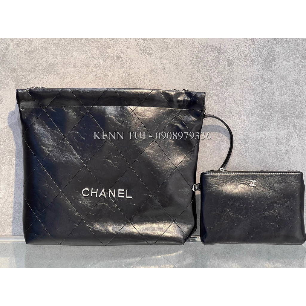 Túi xách C shopping hobo tag bạc kèm ví nhỏ hàng fullbox