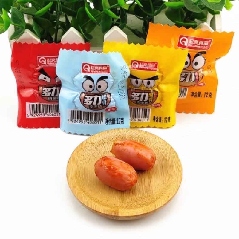 Xúc Xích Mini Gói 2 Viên Xúc Xích Ngô Cay Ăn Vặt Trung Quốc