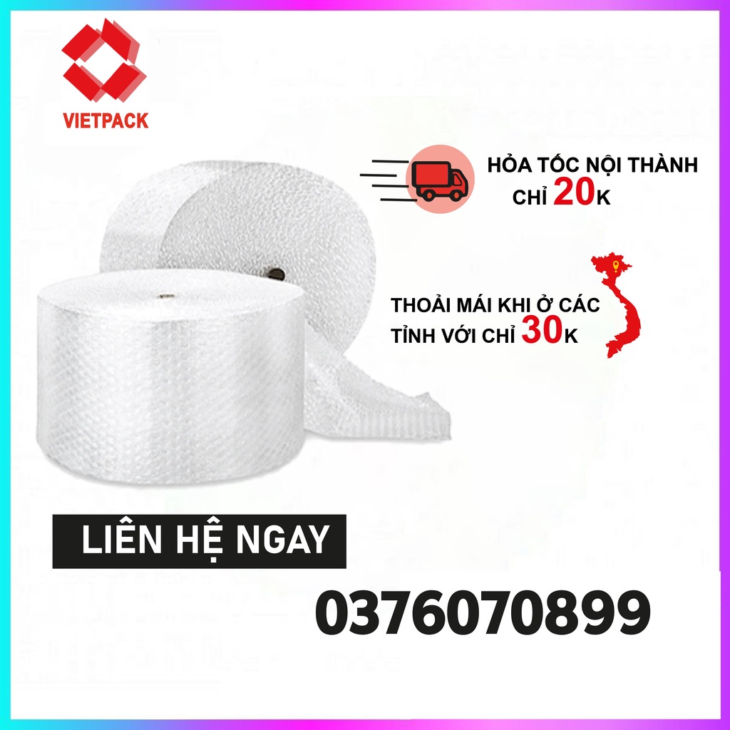 Cuộn Bóng Khí - xốp nổ - Gói hàng - Bọc hàng - Kích Thước 0.2m*100(m), 0.3m x 100 (m) và 0,5m x 100 (m)