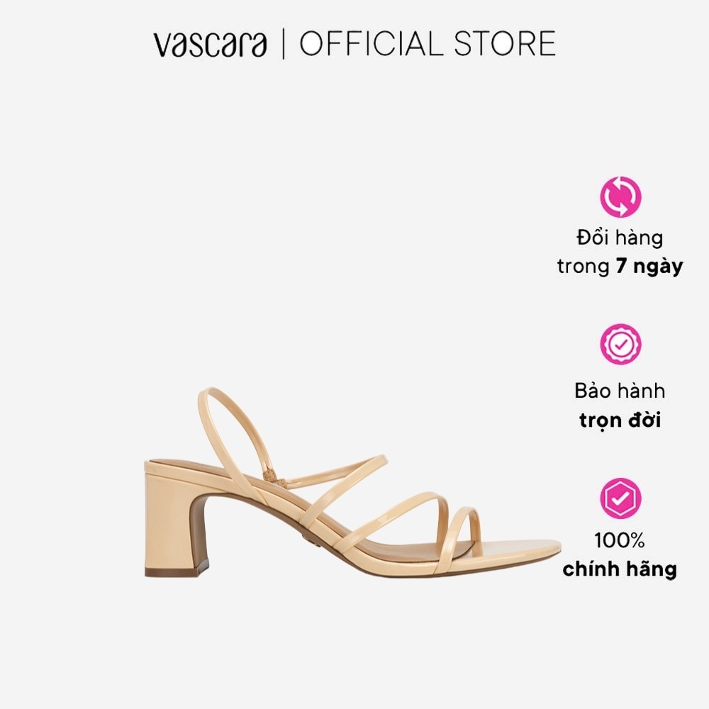 Vascara Giày Sandal Quai Ngang Mảnh Phối Slingback - SDN 0745