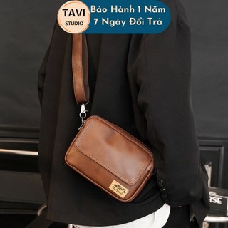 Túi Xách Đeo Chéo OST Bag Da Pu Dạng Chữ Nhật 2 Ngăn Thời Trang Túi Đeo Vai Unisex Nam Nữ Phong Cách Châu Âu Tavi Studio